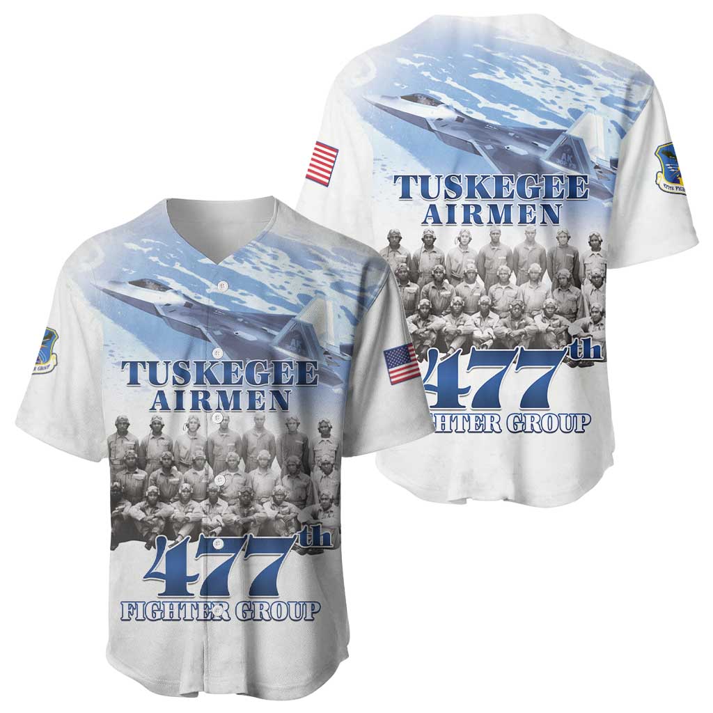 Tuskegee Airmen WWII Heroes Baseball Jersey 477th Fighter Group LT15