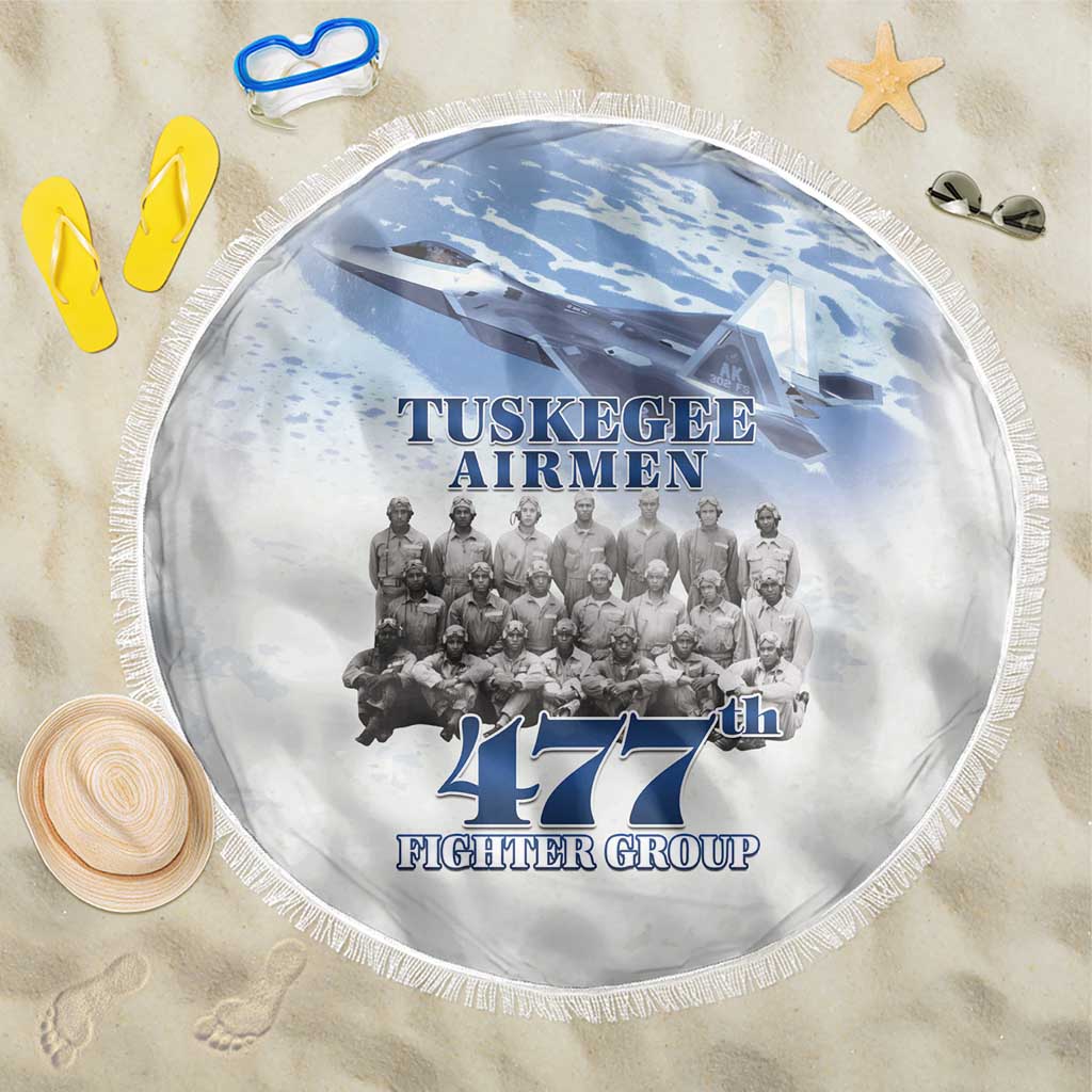 Tuskegee Airmen WWII Heroes Beach Blanket 477th Fighter Group - African Pride