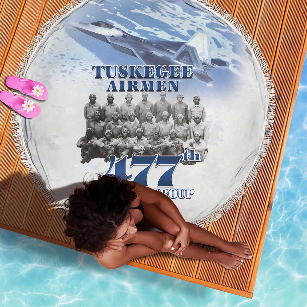 Tuskegee Airmen WWII Heroes Beach Blanket 477th Fighter Group - African Pride