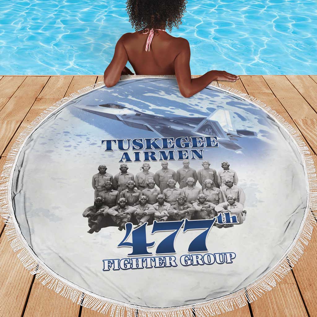 Tuskegee Airmen WWII Heroes Beach Blanket 477th Fighter Group - African Pride