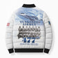 Tuskegee Airmen 477th Fighter Group Bomber Puffer Jacket Blue Sky Heritage