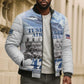 Tuskegee Airmen 477th Fighter Group Bomber Puffer Jacket Blue Sky Heritage