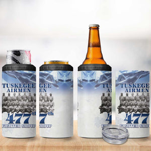 Tuskegee Airmen WWII Heroes 4 in 1 Can Cooler Tumbler 477th Fighter Group - African Pride