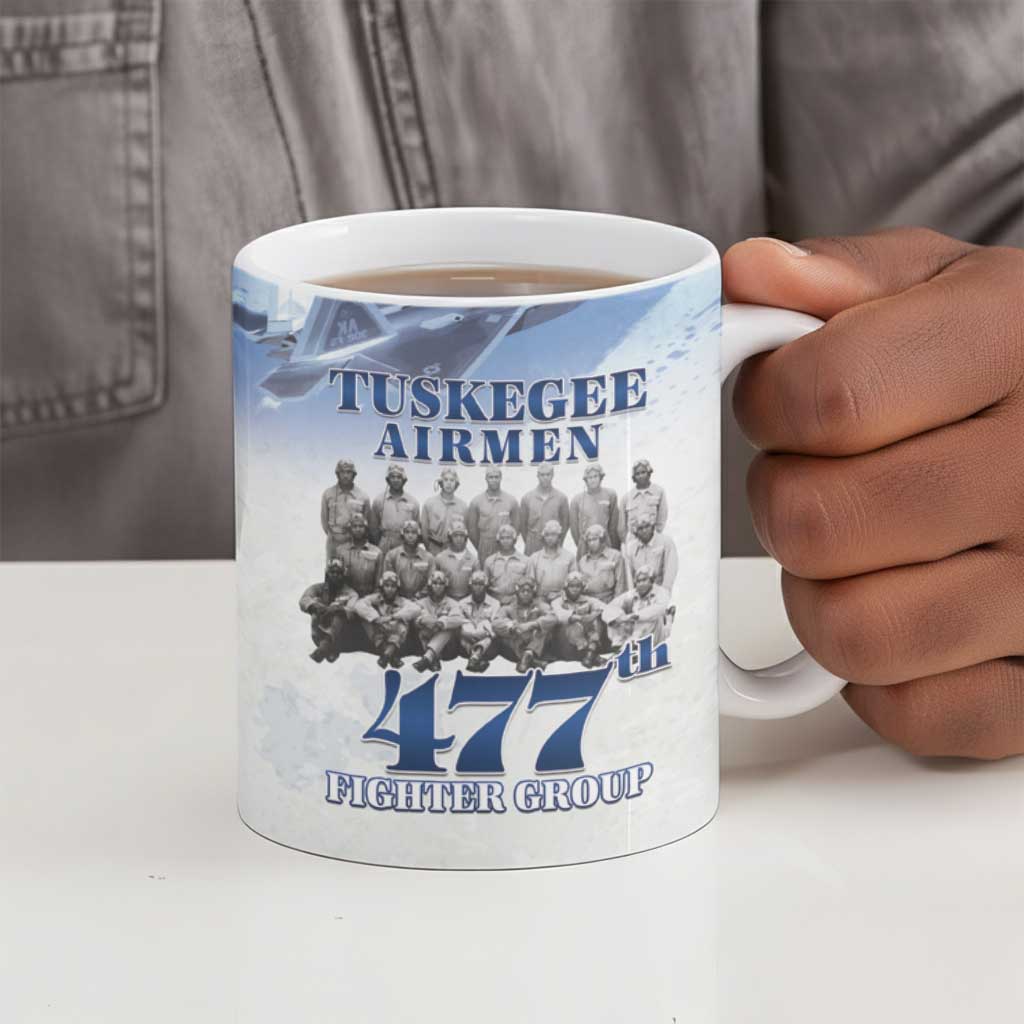 Tuskegee Airmen 477th Fighter Group Ceramic Mug Blue Sky Heritage