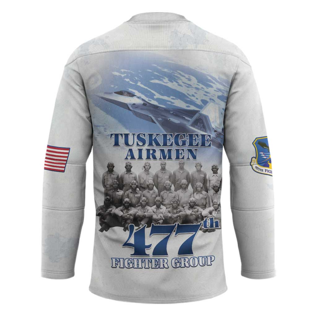 Tuskegee Airmen 477th Fighter Group Hockey Jersey Blue Sky Heritage