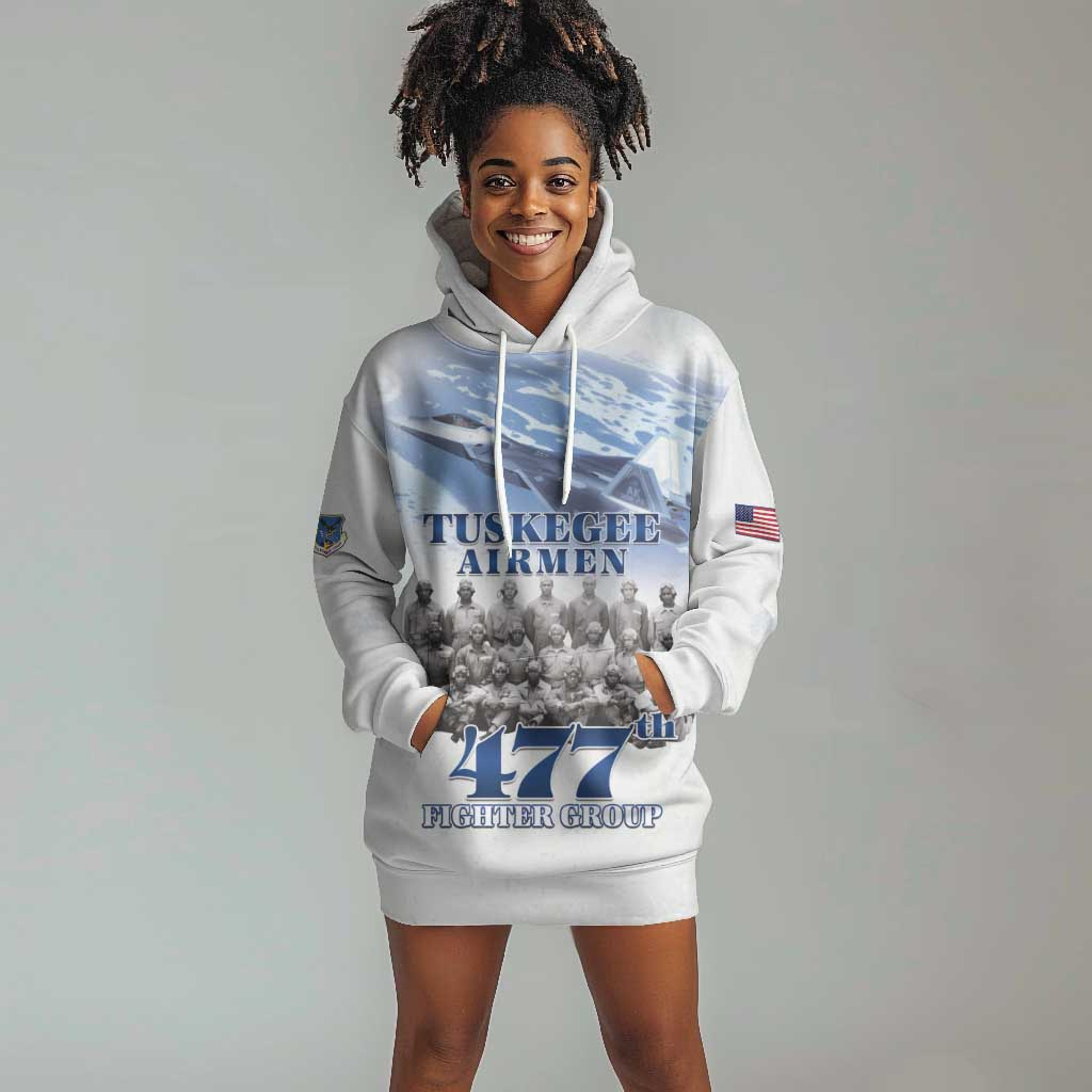 Tuskegee Airmen WWII Heroes Hoodie Dress 477th Fighter Group - African Pride