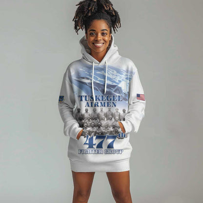 Tuskegee Airmen WWII Heroes Hoodie Dress 477th Fighter Group - African Pride