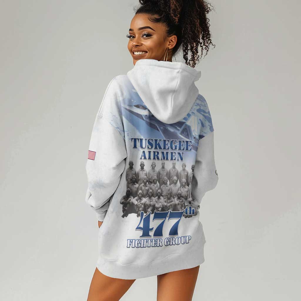 Tuskegee Airmen WWII Heroes Hoodie Dress 477th Fighter Group - African Pride