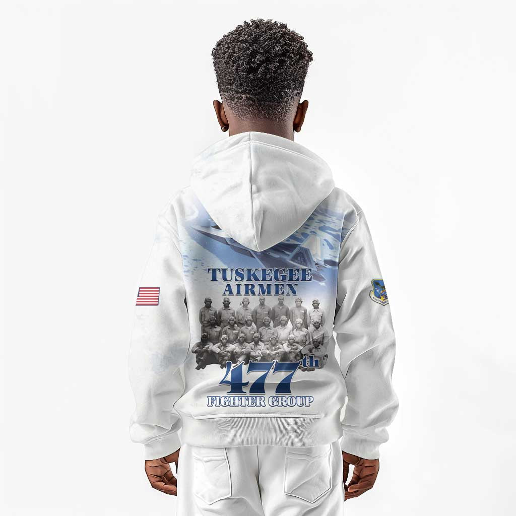 Tuskegee Airmen WWII Heroes Kid Hoodie 477th Fighter Group - African Pride