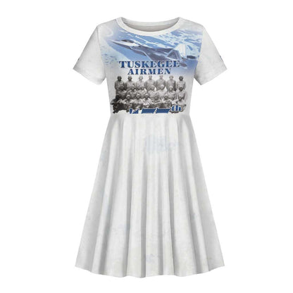 Tuskegee Airmen WWII Heroes Kid Short Sleeve Dress 477th Fighter Group - African Pride