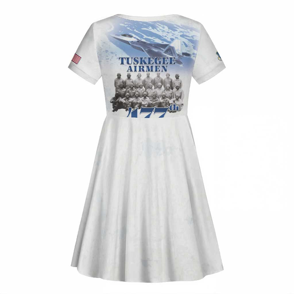 Tuskegee Airmen WWII Heroes Kid Short Sleeve Dress 477th Fighter Group - African Pride