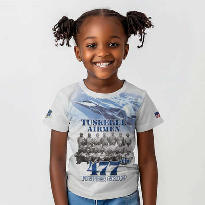 Tuskegee Airmen WWII Heroes Kid T shirt 477th Fighter Group - African Pride