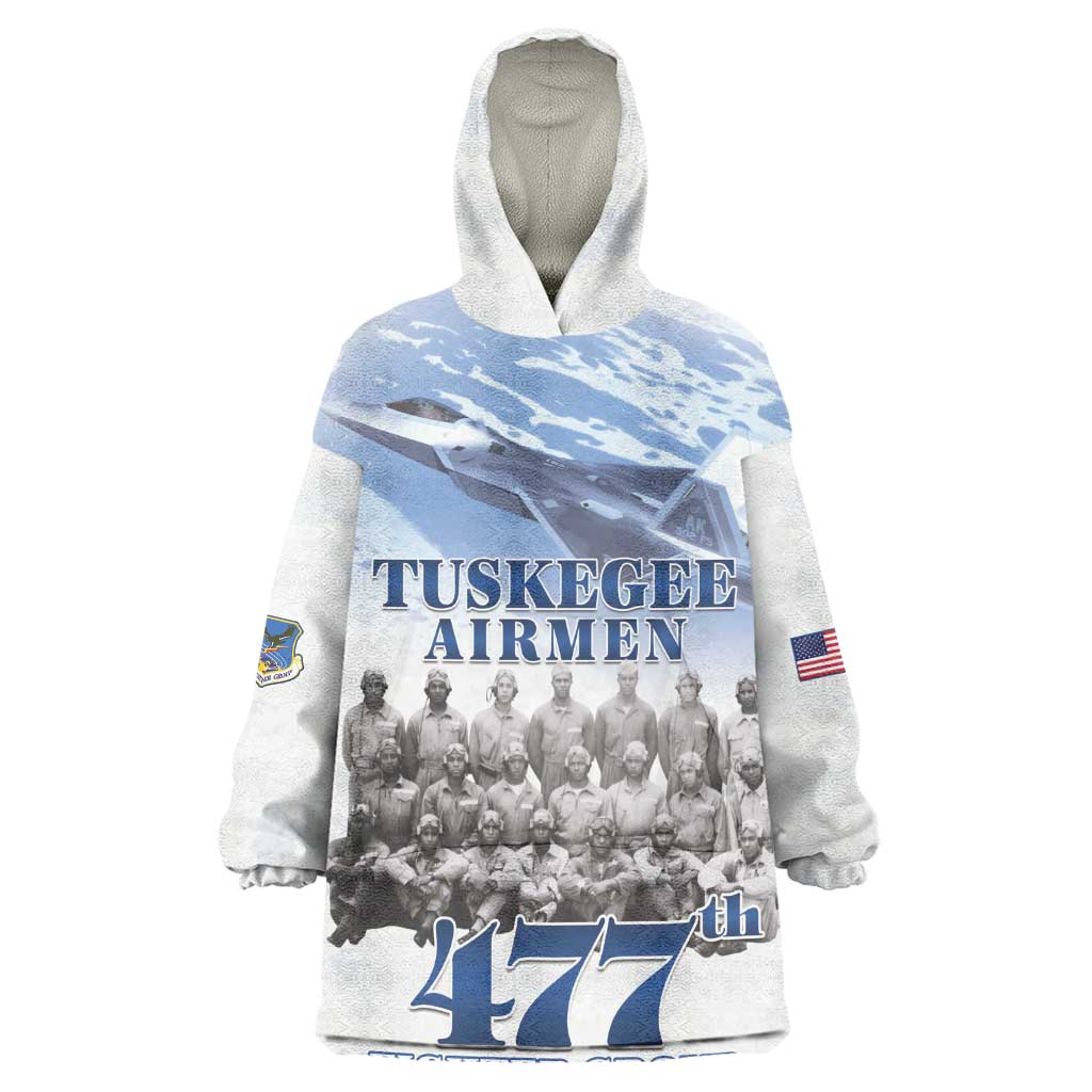 Tuskegee Airmen WWII Heroes Kid Wearable Blanket Hoodie 477th Fighter Group - African Pride