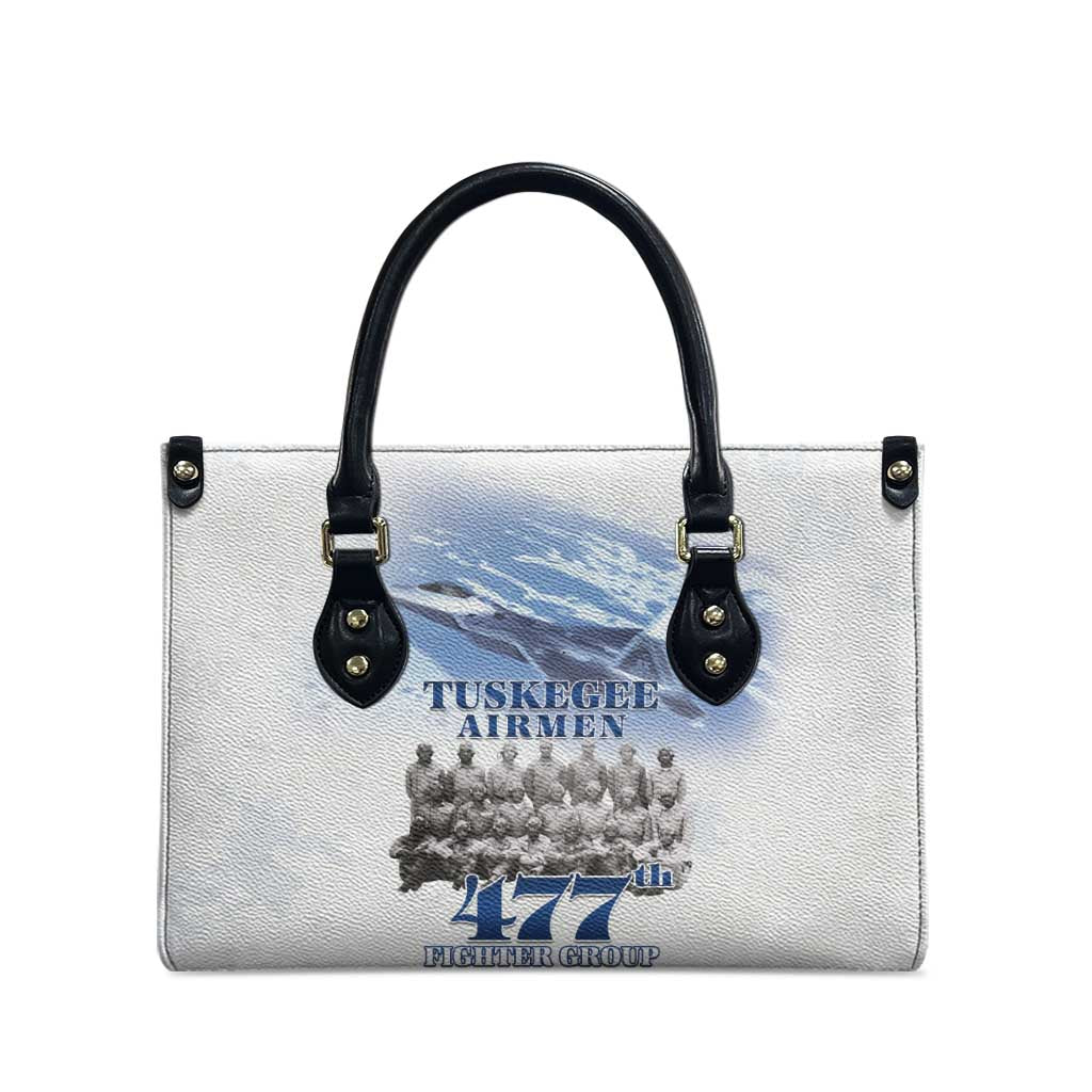 Tuskegee Airmen 477th Fighter Group Leather Bag Blue Sky Heritage