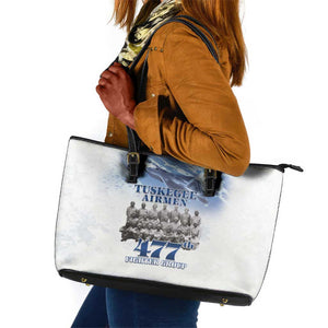 Tuskegee Airmen WWII Heroes Leather Tote Bag 477th Fighter Group - African Pride