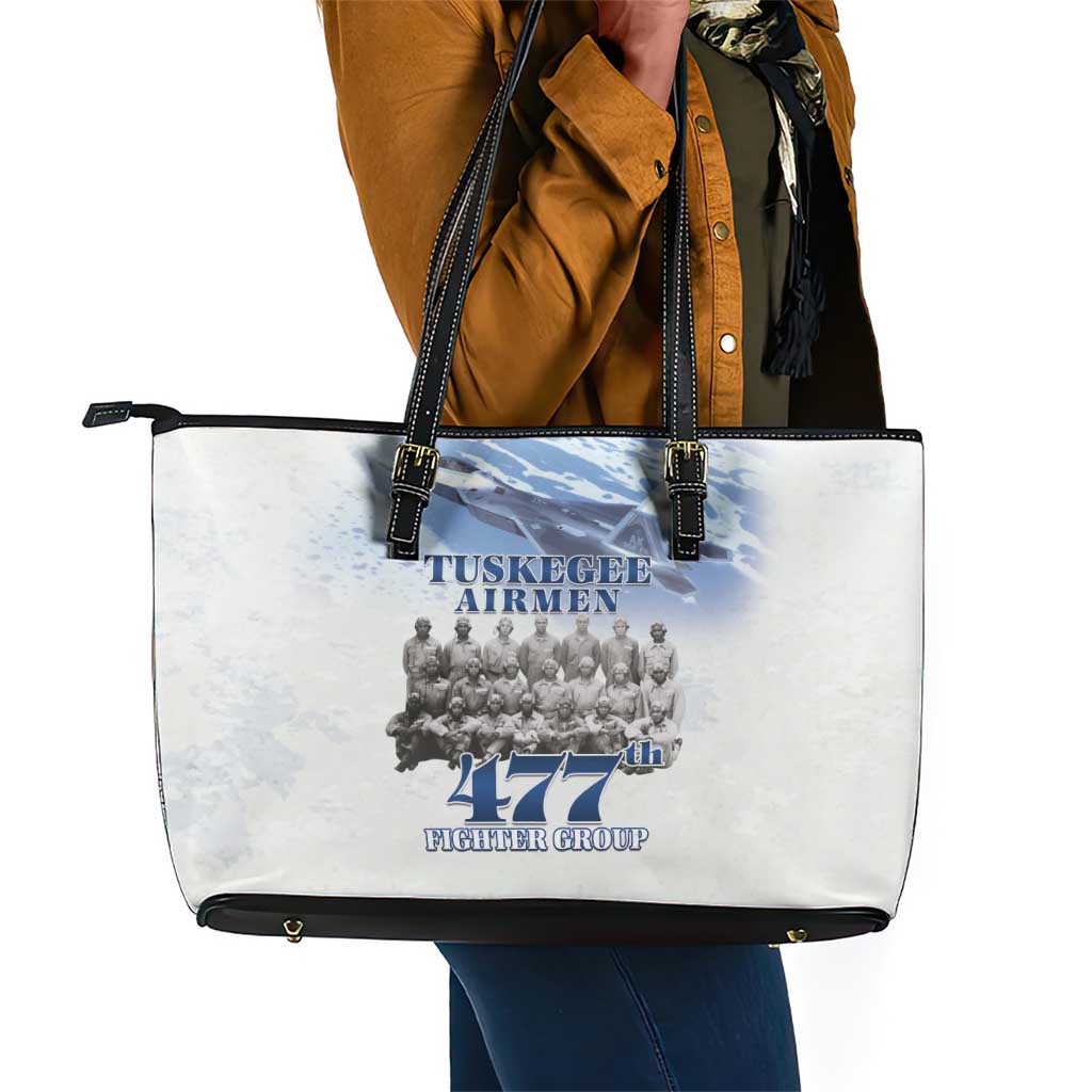 Tuskegee Airmen WWII Heroes Leather Tote Bag 477th Fighter Group - African Pride