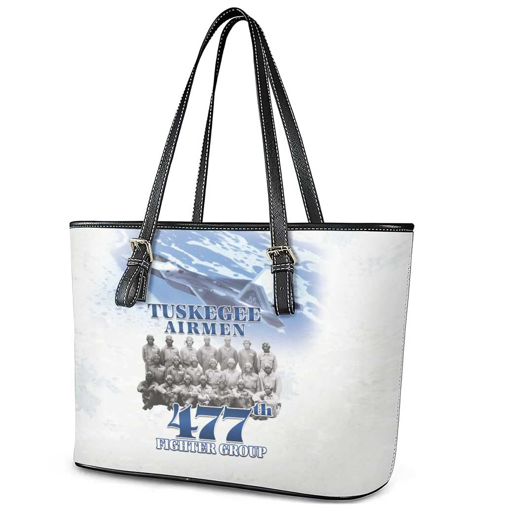 Tuskegee Airmen WWII Heroes Leather Tote Bag 477th Fighter Group - African Pride