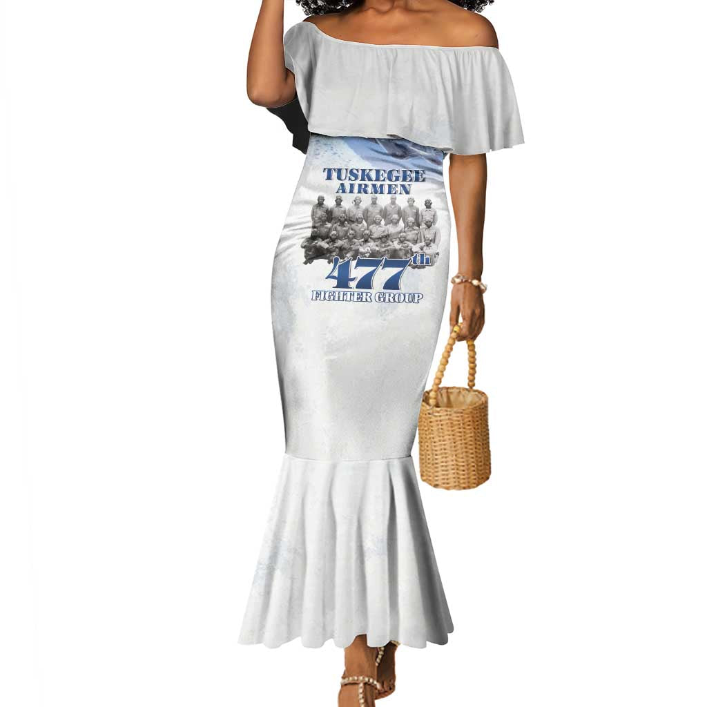 Tuskegee Airmen WWII Heroes Mermaid Dress 477th Fighter Group - African Pride