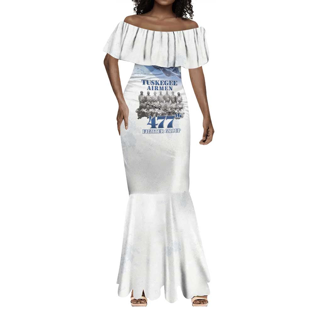 Tuskegee Airmen WWII Heroes Mermaid Dress 477th Fighter Group - African Pride