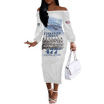 Tuskegee Airmen WWII Heroes Off The Shoulder Long Sleeve Dress 477th Fighter Group - African Pride