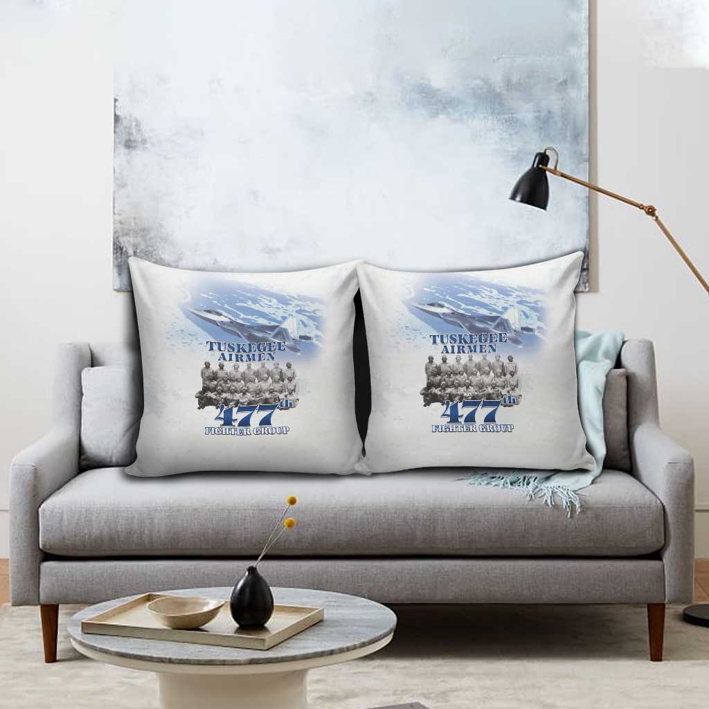 Tuskegee Airmen 477th Fighter Group Pillow Cover Blue Sky Heritage