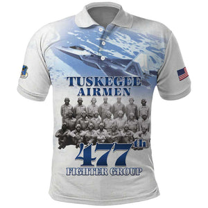 Tuskegee Airmen WWII Heroes Polo Shirt 477th Fighter Group - African Pride