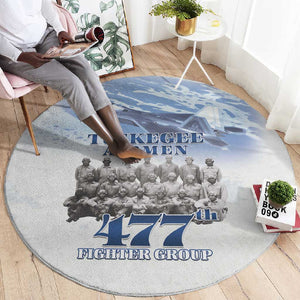 Tuskegee Airmen WWII Heroes Round Carpet 477th Fighter Group - African Pride