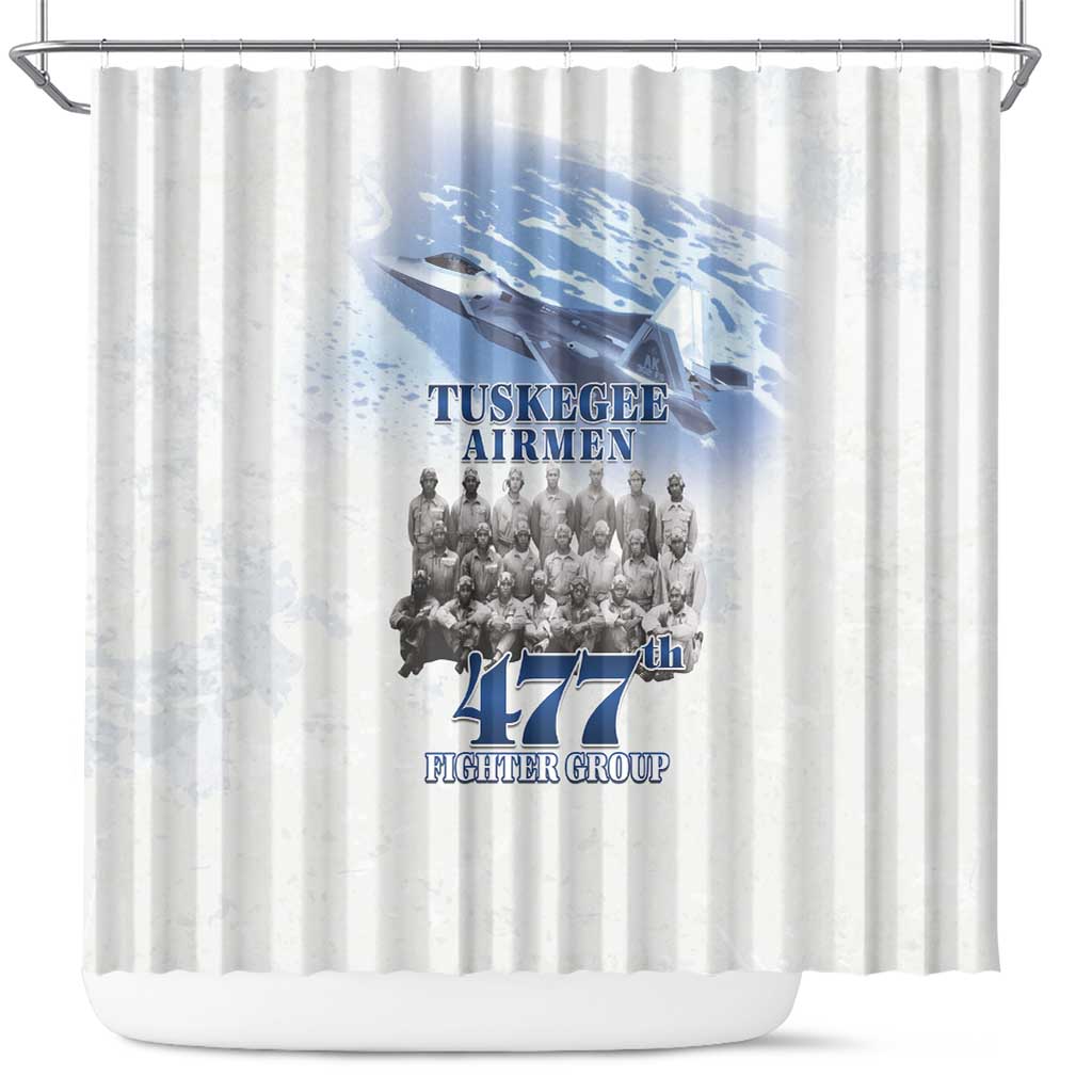 Tuskegee Airmen WWII Heroes Shower Curtain 477th Fighter Group - African Pride