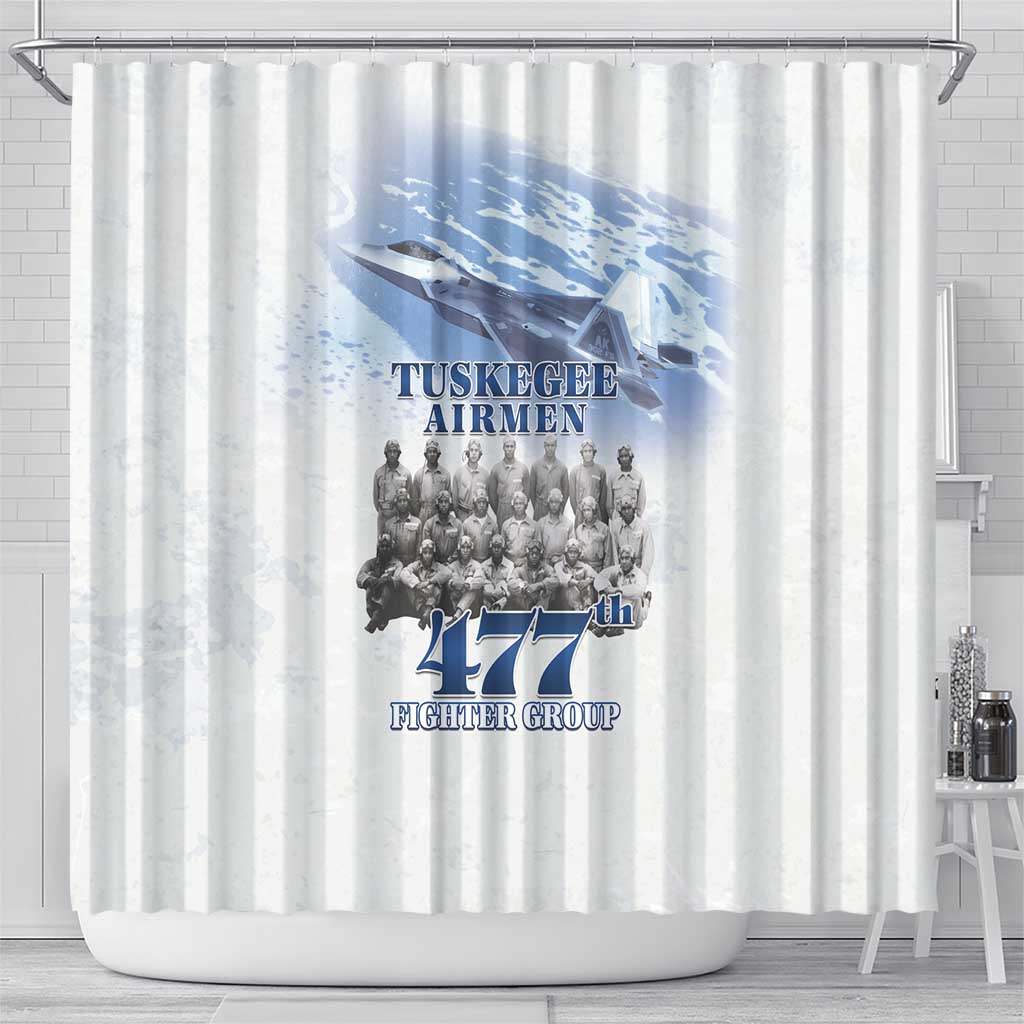 Tuskegee Airmen WWII Heroes Shower Curtain 477th Fighter Group - African Pride