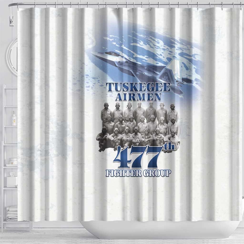 Tuskegee Airmen WWII Heroes Shower Curtain 477th Fighter Group - African Pride