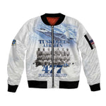 Tuskegee Airmen WWII Heroes Sleeve Zip Bomber Jacket 477th Fighter Group - African Pride