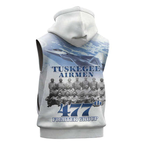 Tuskegee Airmen WWII Heroes Sleeveless Hoodie 477th Fighter Group - African Pride