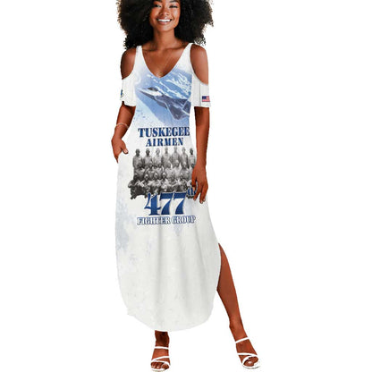 Tuskegee Airmen WWII Heroes Summer Maxi Dress 477th Fighter Group - African Pride
