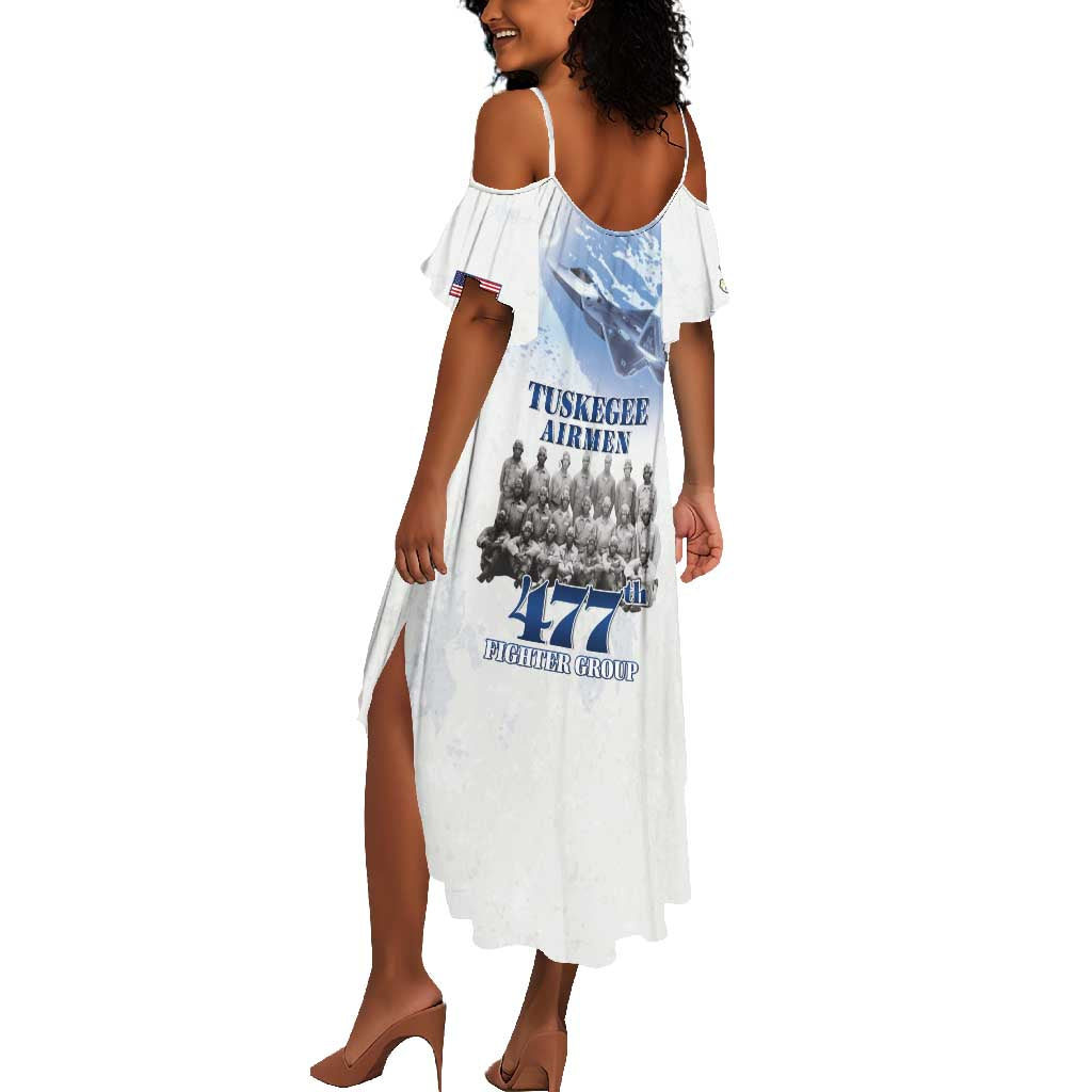 Tuskegee Airmen WWII Heroes Summer Maxi Dress 477th Fighter Group - African Pride