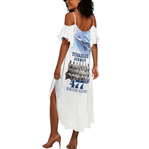 Tuskegee Airmen WWII Heroes Summer Maxi Dress 477th Fighter Group - African Pride