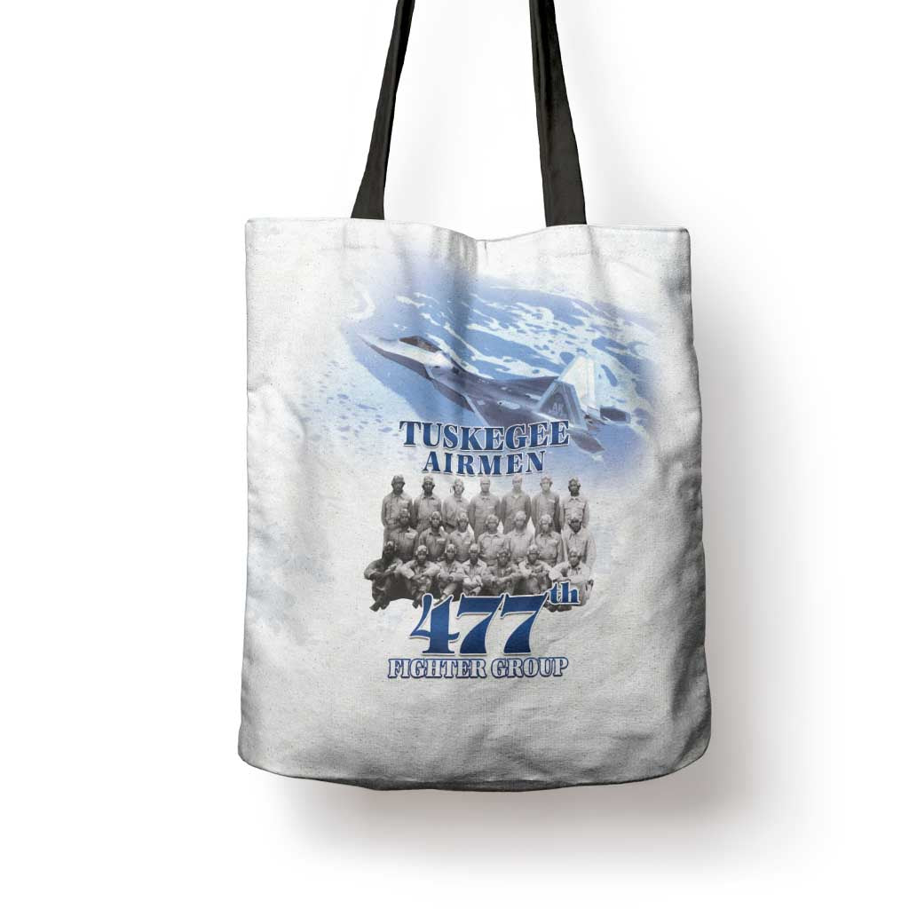Tuskegee Airmen 477th Fighter Group Tote Bag Blue Sky Heritage