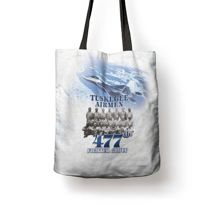 Tuskegee Airmen 477th Fighter Group Tote Bag Blue Sky Heritage