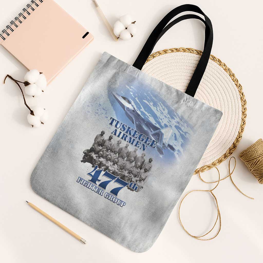 Tuskegee Airmen 477th Fighter Group Tote Bag Blue Sky Heritage