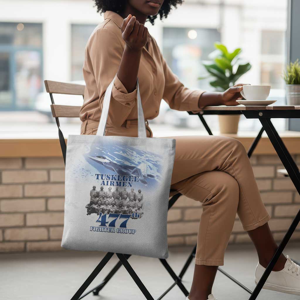 Tuskegee Airmen 477th Fighter Group Tote Bag Blue Sky Heritage