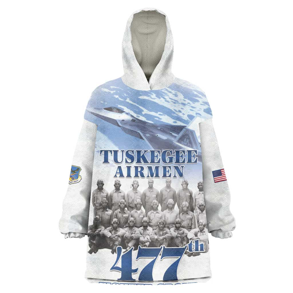 Tuskegee Airmen WWII Heroes Wearable Blanket Hoodie 477th Fighter Group - African Pride