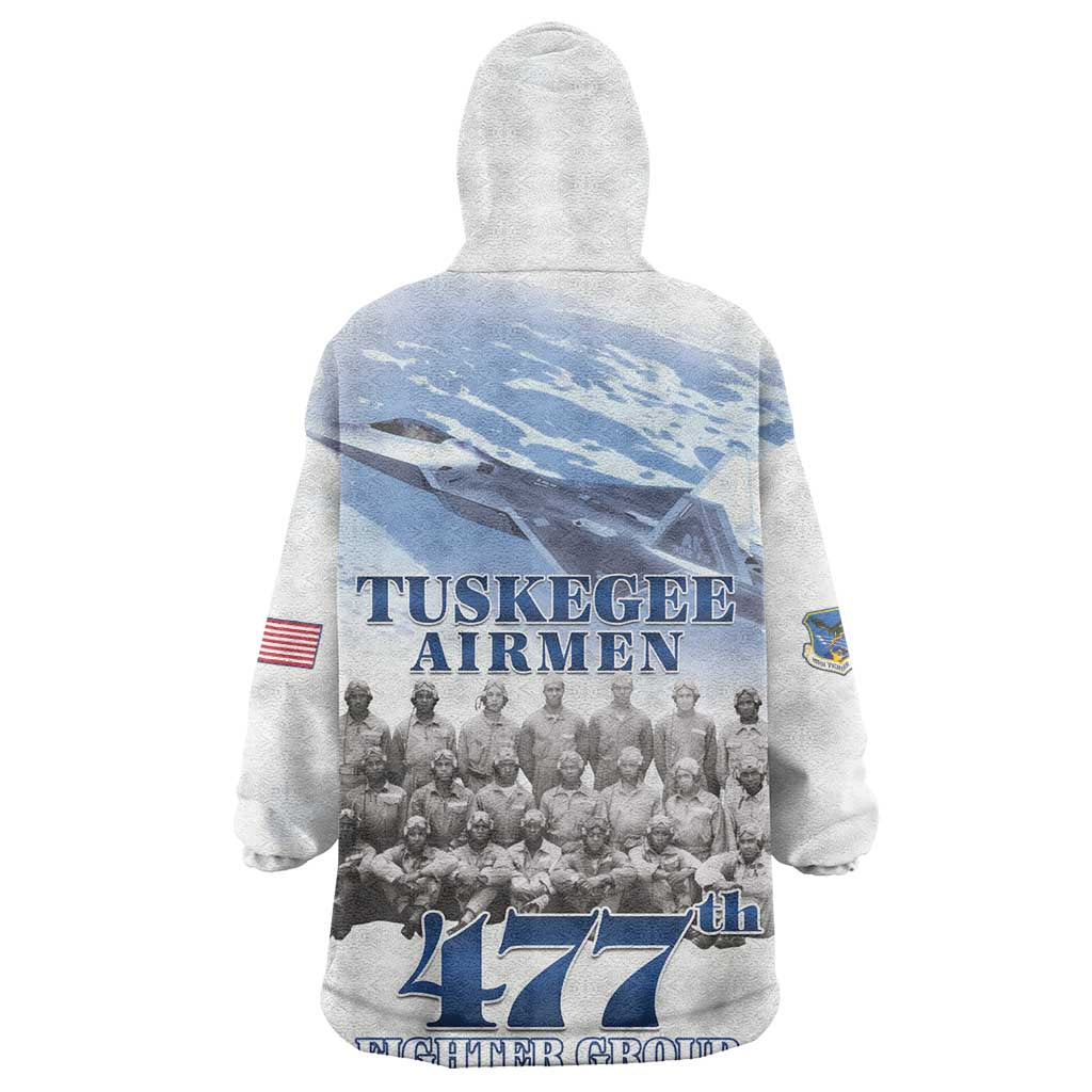 Tuskegee Airmen WWII Heroes Wearable Blanket Hoodie 477th Fighter Group - African Pride