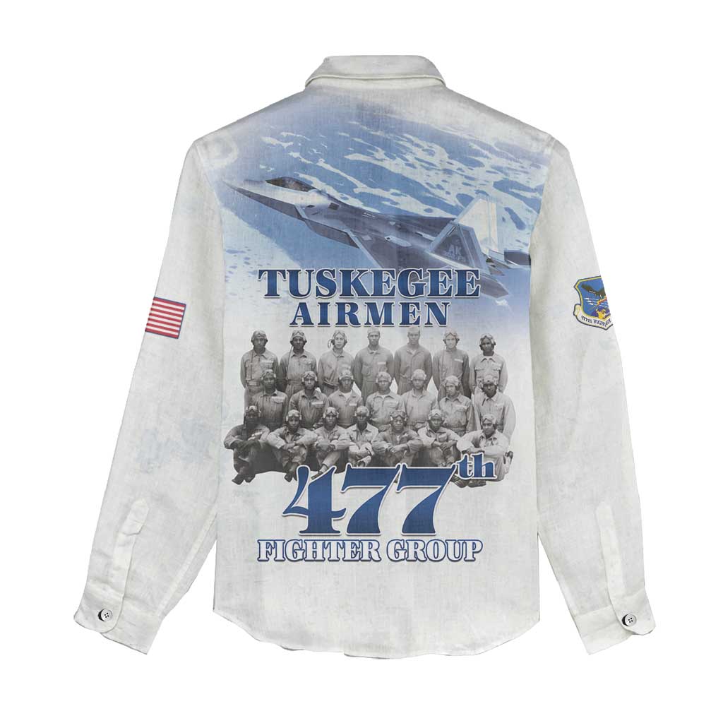 Tuskegee Airmen WWII Heroes Women Casual Shirt 477th Fighter Group - African Pride