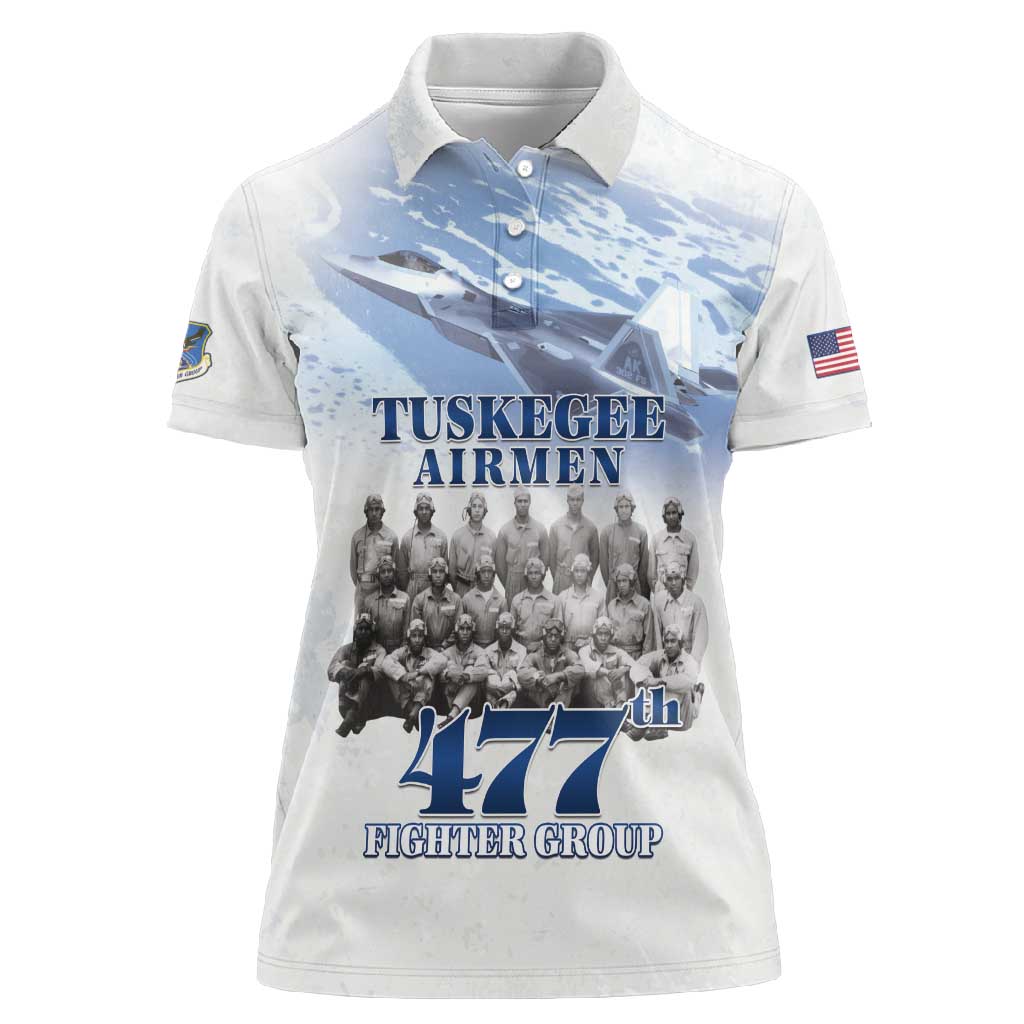 Tuskegee Airmen WWII Heroes Women Polo Shirt 477th Fighter Group - African Pride