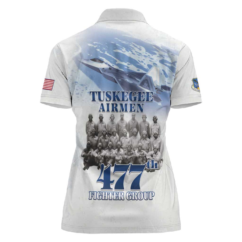 Tuskegee Airmen WWII Heroes Women Polo Shirt 477th Fighter Group - African Pride