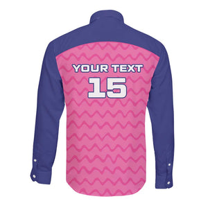 Custom Afro South Africa Cricket Long Sleeve Button Shirt Go Paarl