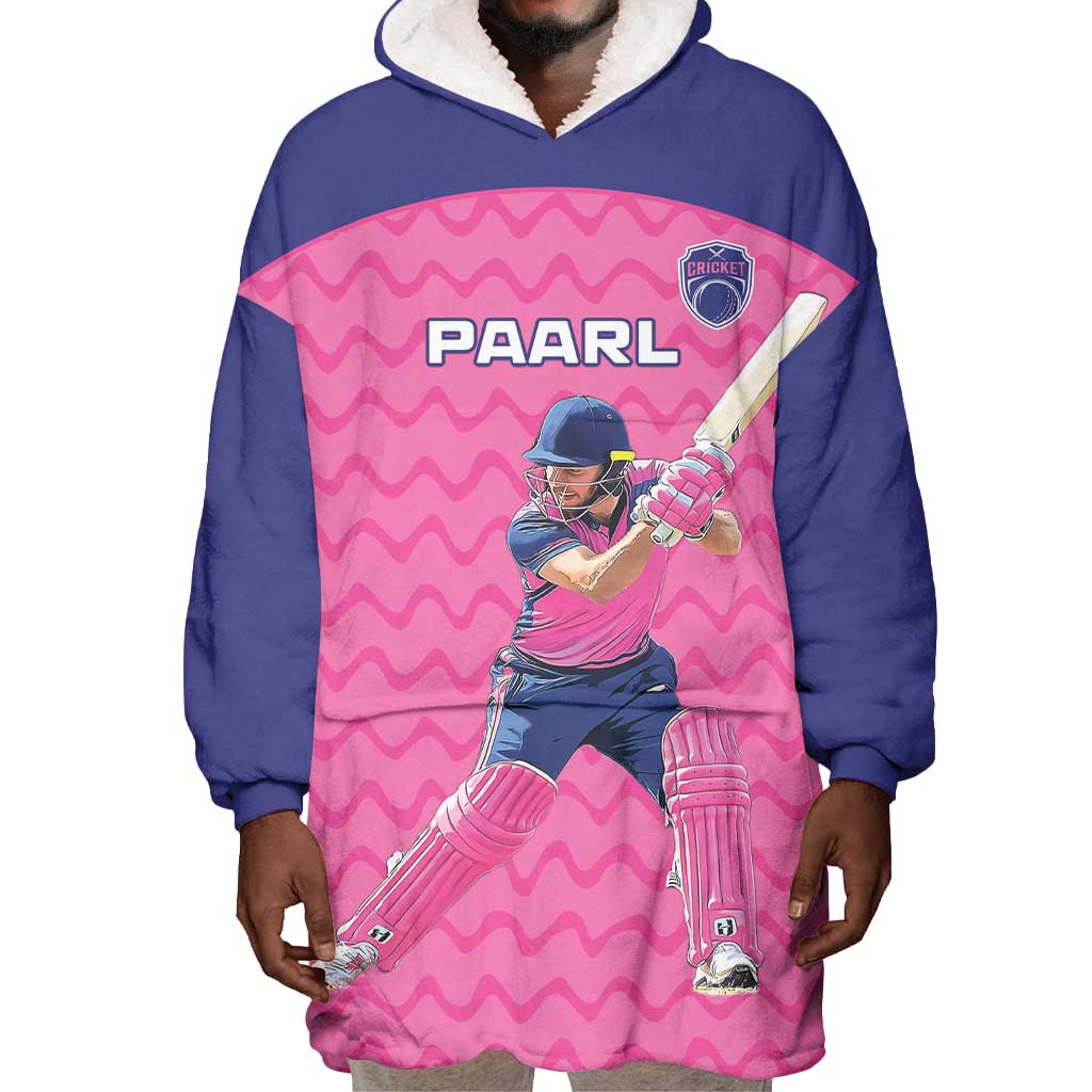 Custom Afro South Africa Cricket Wearable Blanket Hoodie Go Paarl