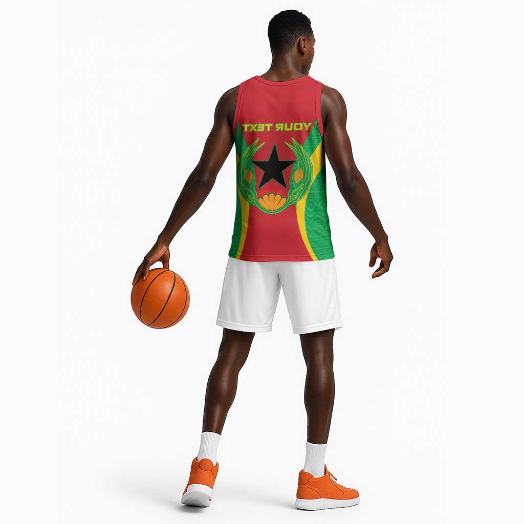 Personalised Afro Cape Verde (1975-1992) Basketball Jersey Mix African Pattern - African Pride
