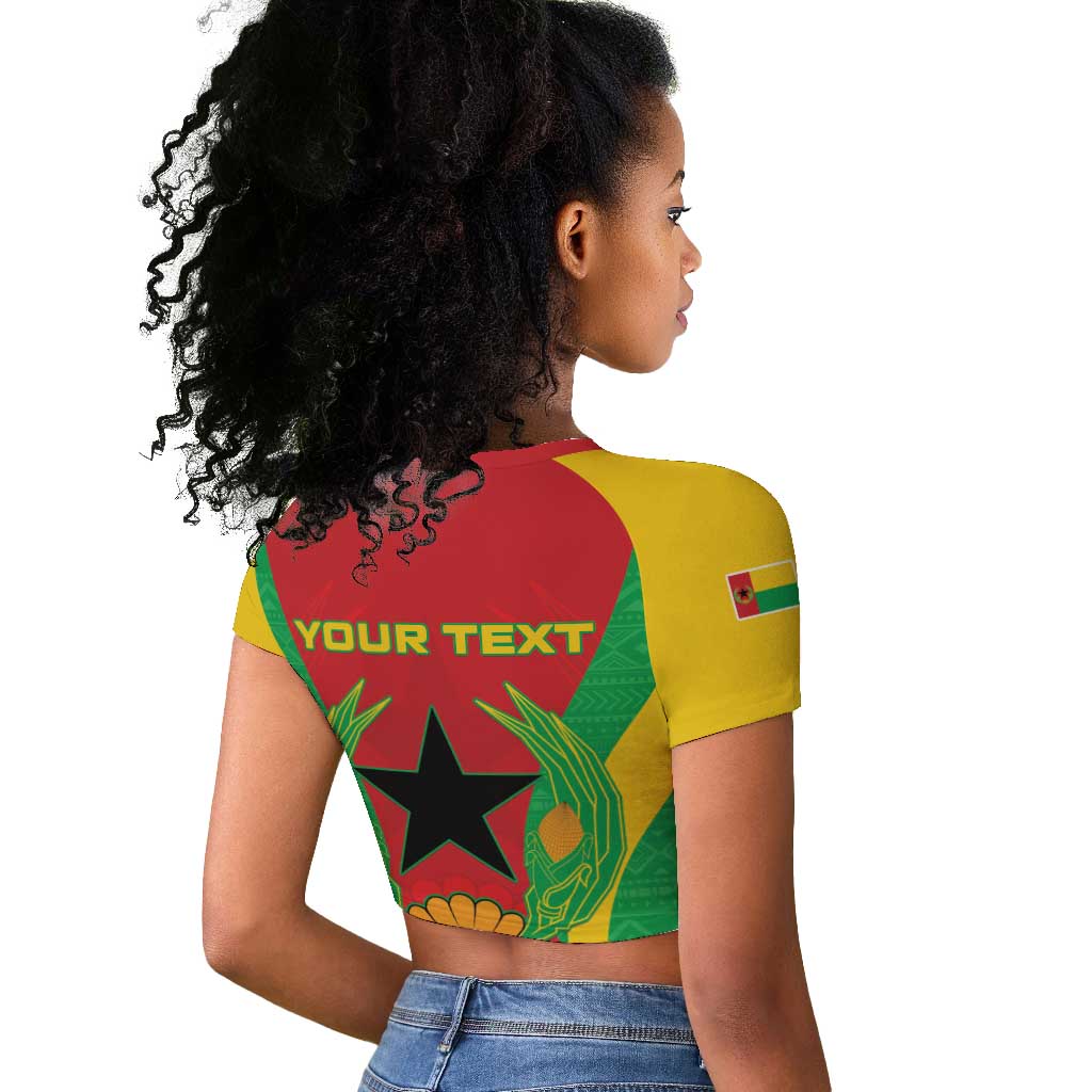 Personalised Afro Cape Verde (1975-1992) Raglan Cropped T shirt Mix African Pattern