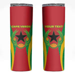 Personalised Afro Cape Verde (1975-1992) Skinny Tumbler Mix African Pattern