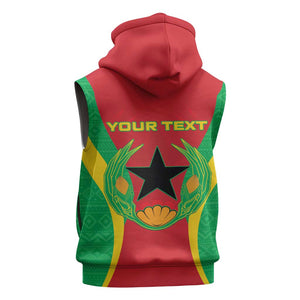 Personalised Afro Cape Verde (1975-1992) Sleeveless Hoodie Mix African Pattern - African Pride